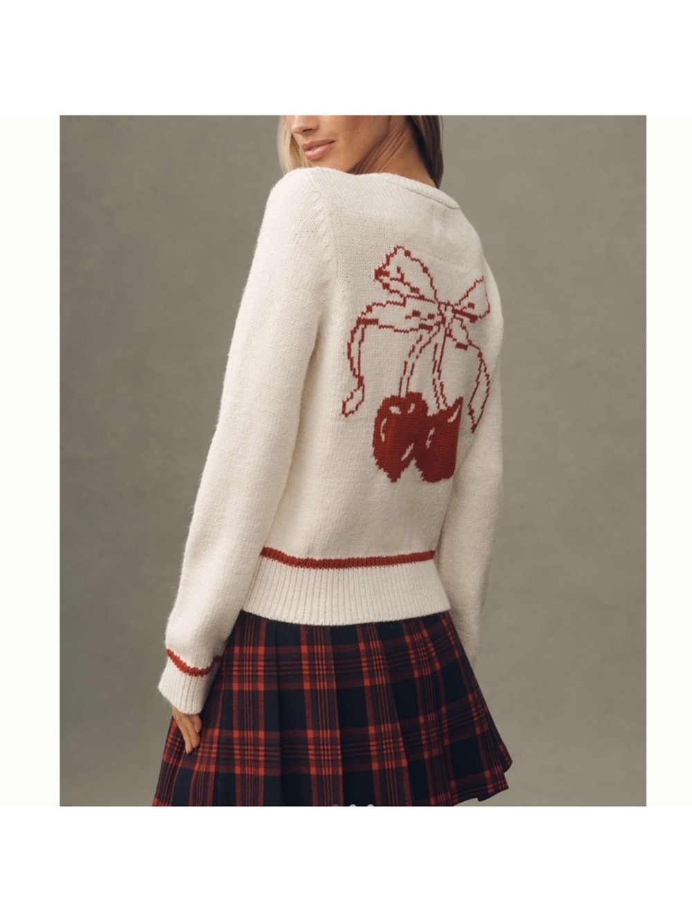 Anthropologie Cherry Sweater - Picture 2 of 7